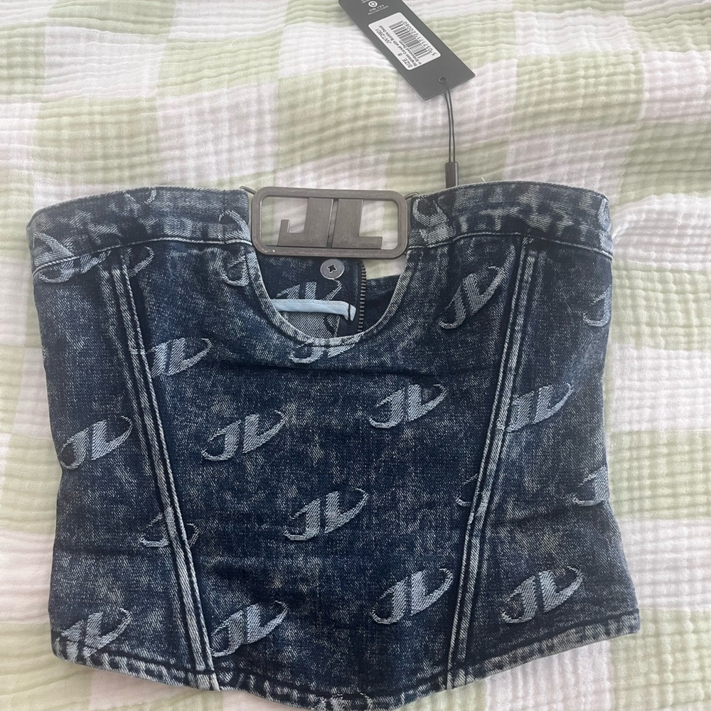 JADED LONDON denim corset top